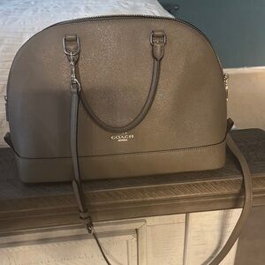 Coach Taupe Leather Satchel